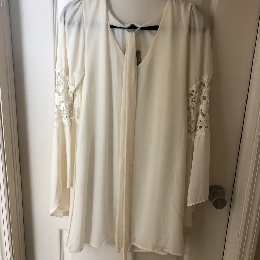 White dress. Cute detailing